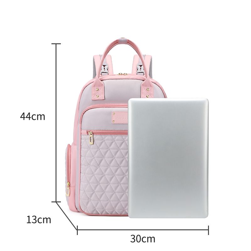 Mom Bag Diaper Bag Backpack Large Capacity Multifunction Travel Handle Back Pack with Stroller Buckle Pink big image 1