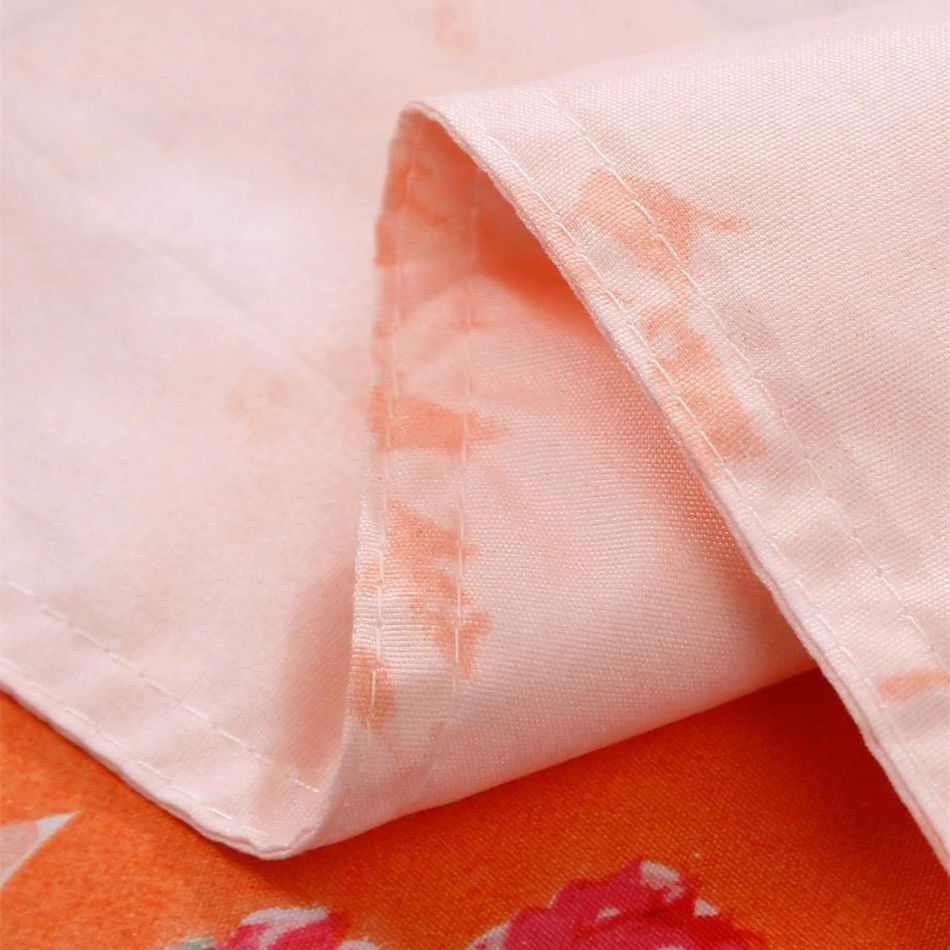3 peças conjunto de capa de edredon para meninas 1 capa de edredon e 2 fronhas conjunto de cama com estampa de borboleta rosa Rosa big image 4