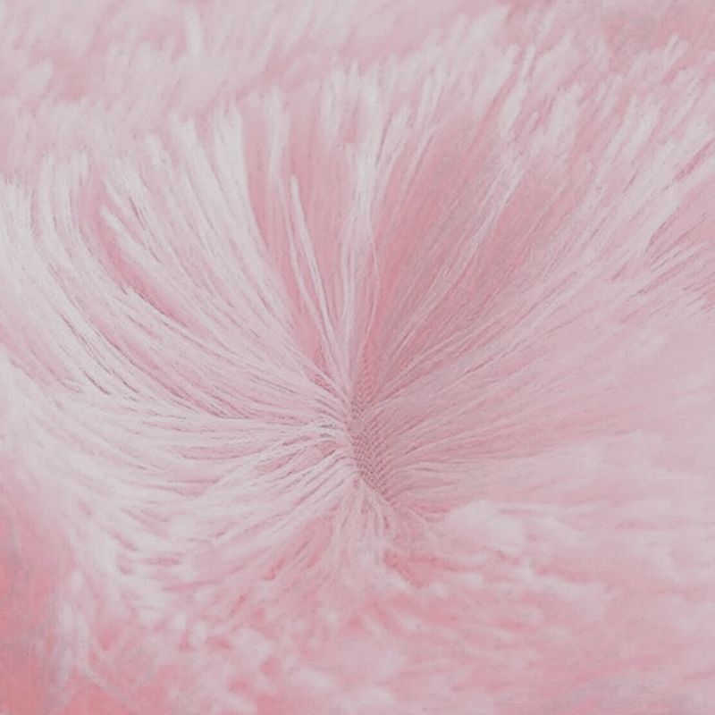 Conjunto de 3 peças de cama de pelúcia sólida 1 capa de edredon de lã felpuda e 2 fronhas Rosa Claro big image 3