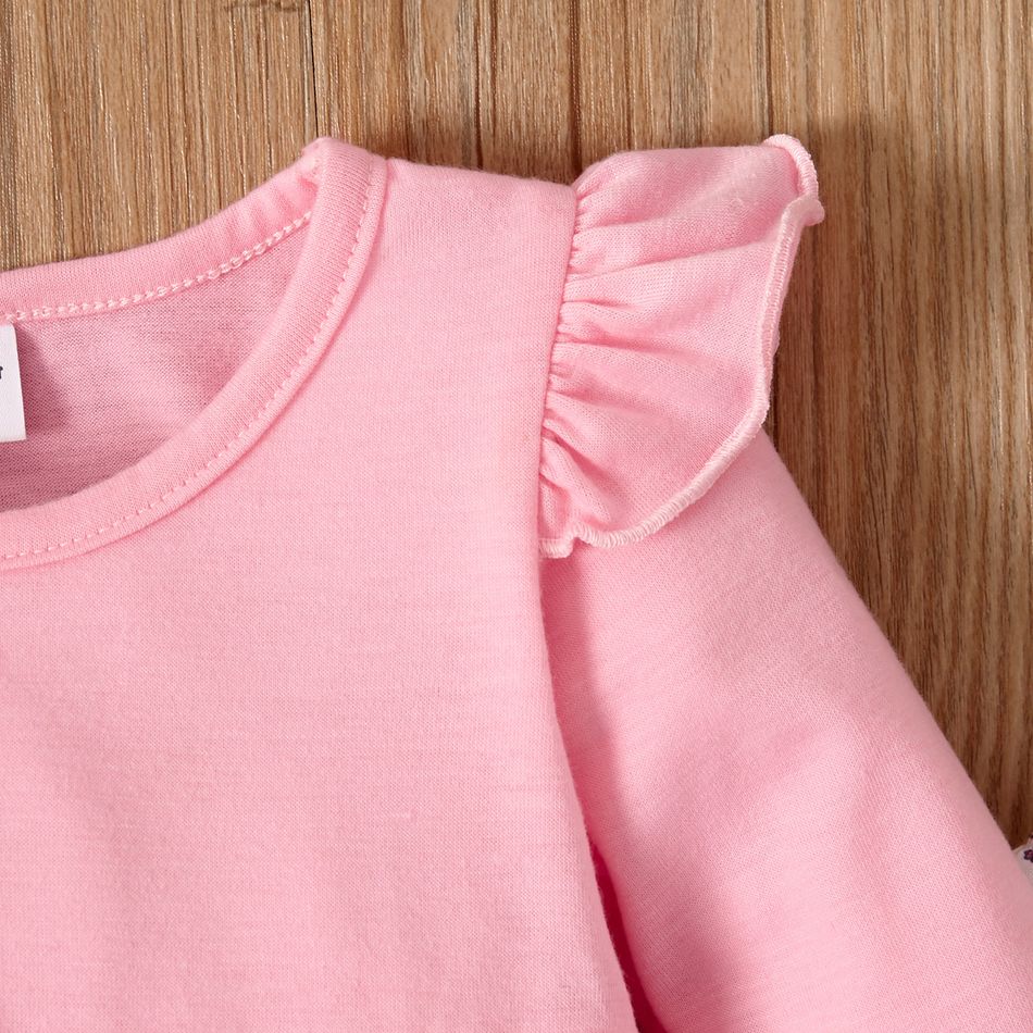 Baby Girl Sweet Floral Sets Color block big image 3
