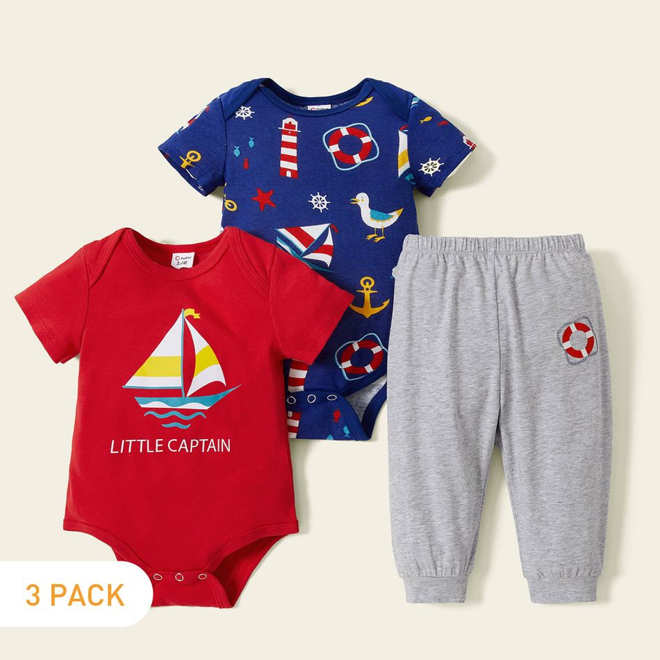 3-pack Sailboat Baby's Sets Multi-color