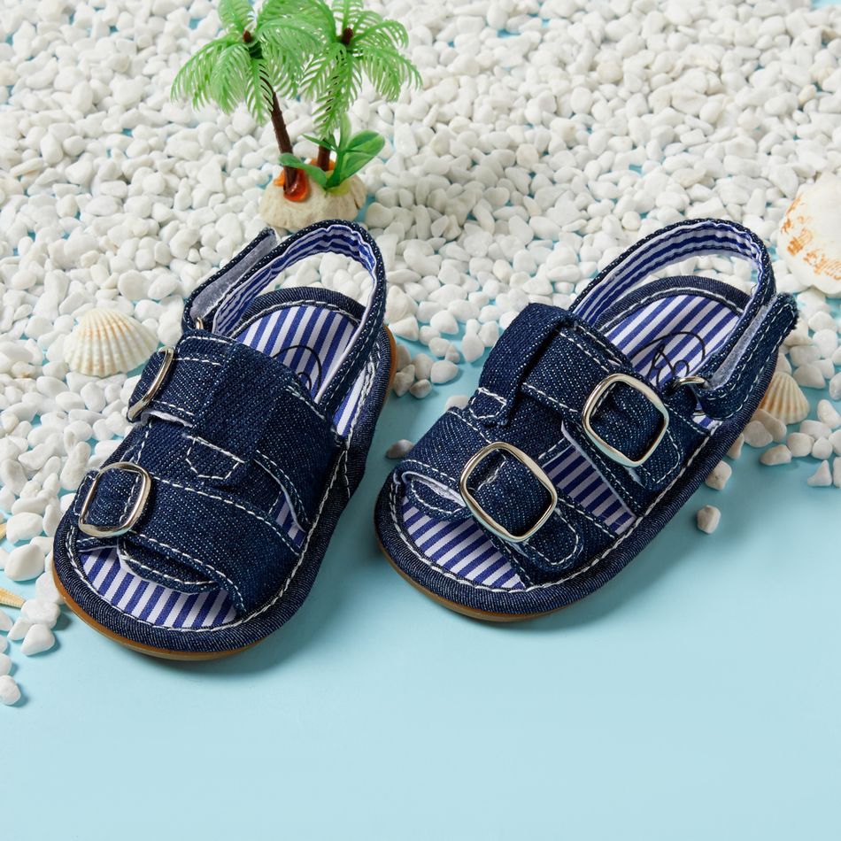 Toddler Solid Denim Sandals Royal Blue