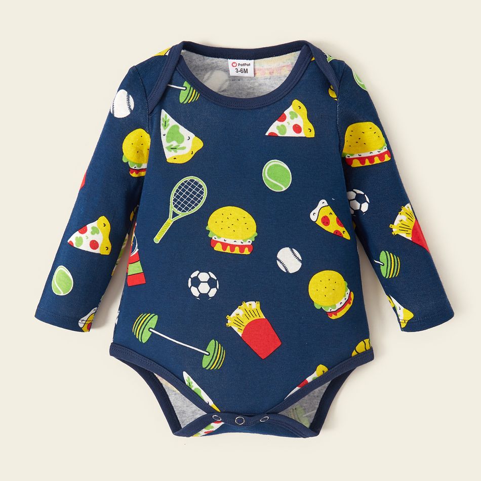 3-pack Baby Hamburger Bodysuits Set Multi-color big image 5