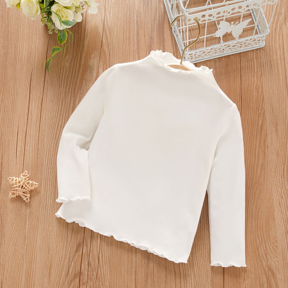 Baby / Toddler Solid Long-sleeve Casual Tee White big image 1