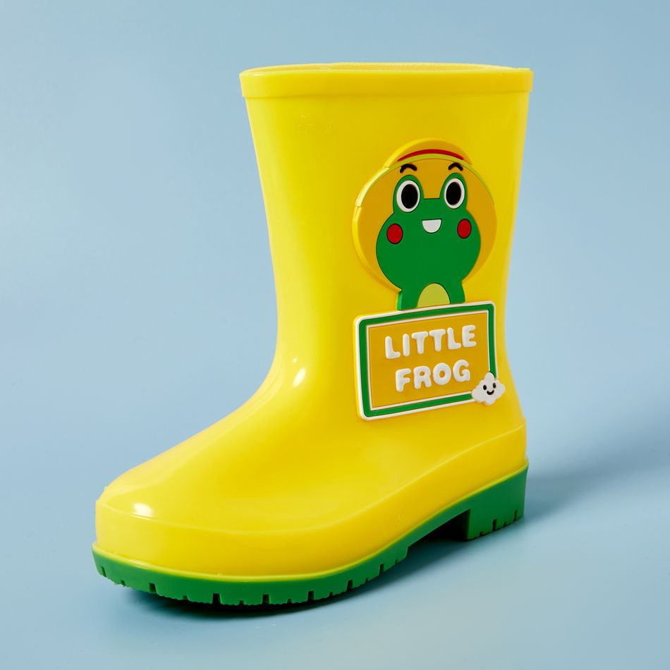 Kid Cartoon Animal Rain Boots Yellow
