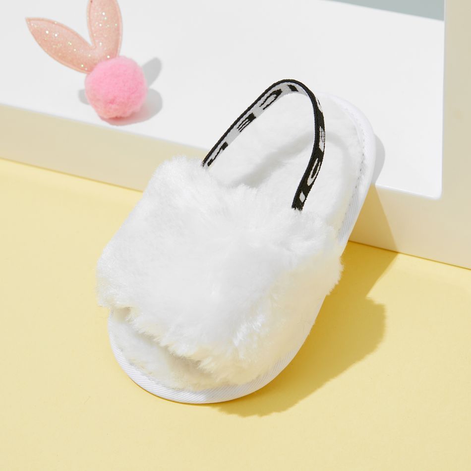 Baby / Toddler Solid Fleece Sandals White big image 3
