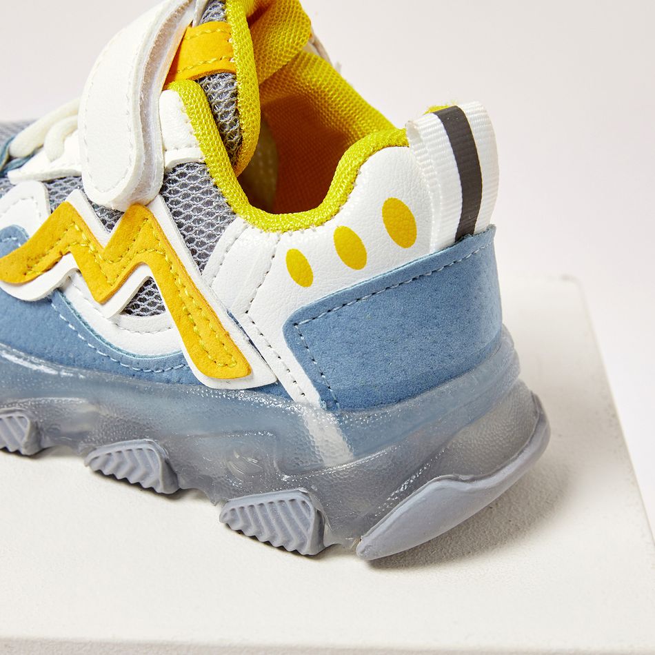 Toddler / Kid LED Velcro Closure Breathable Sports Shoes Grey big image 5
