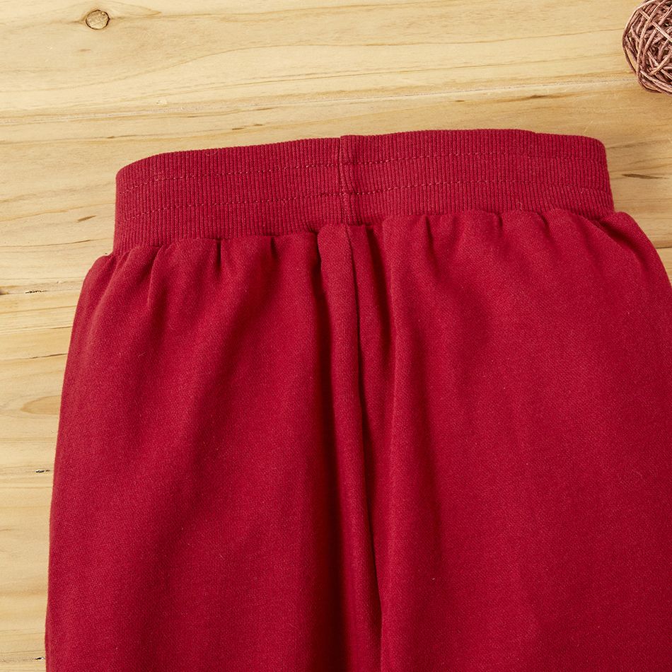 Baby / Toddler Solid Pocket Casual Pants Red big image 4