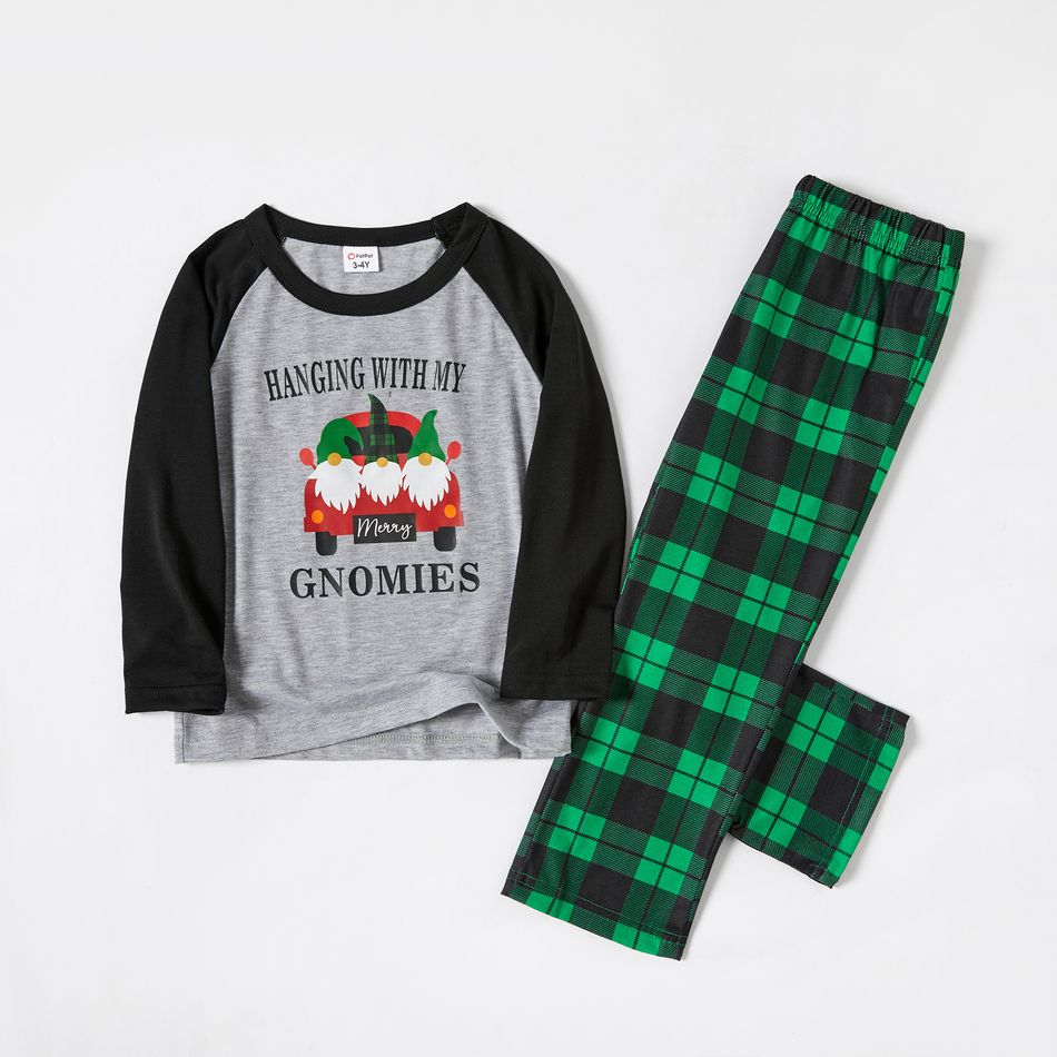 Look de família Manga comprida Conjuntos de roupa para a família Pijamas (Flame Resistant) Verde big image 10