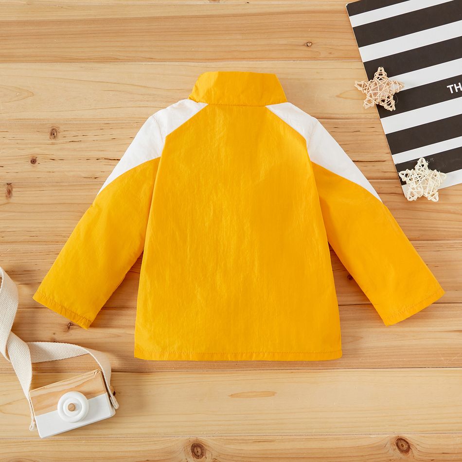 1pc Baby Boy Long-sleeve Sports Letter Coat & Jacket Ginger big image 2