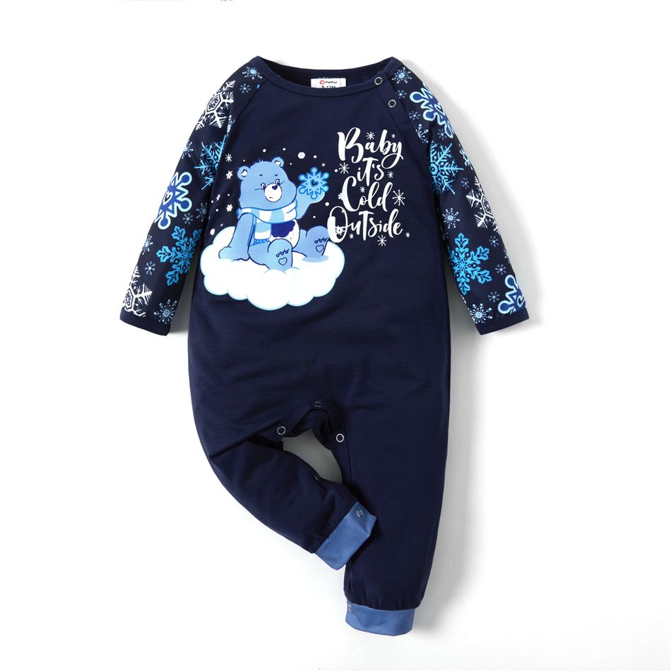 Care Bears Blue Snowflake Christmas Family Pajamas Set (Flame Resistant) Blue big image 4