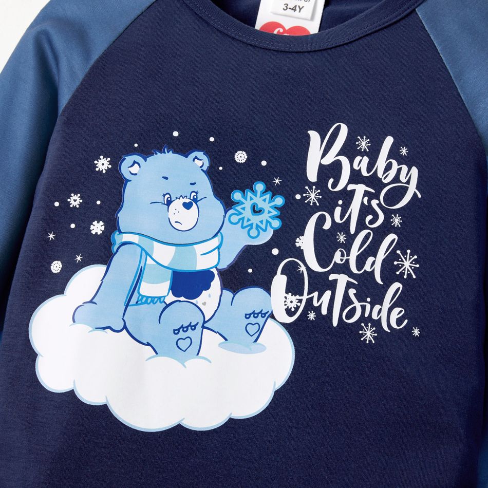 Care Bears Blue Snowflake Christmas Family Pajamas Set (Flame Resistant) Blue big image 8