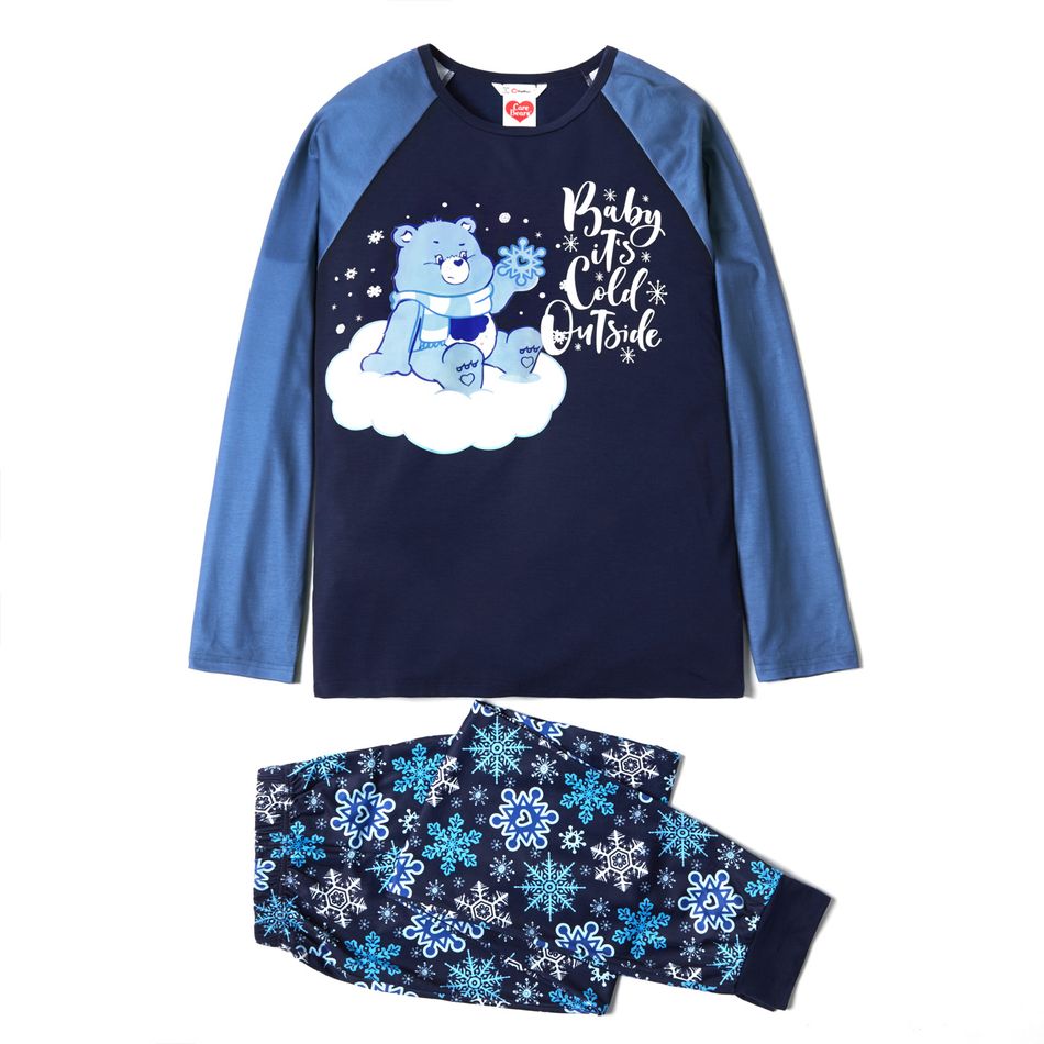 Care Bears Blue Snowflake Christmas Family Pajamas Set (Flame Resistant) Blue big image 7