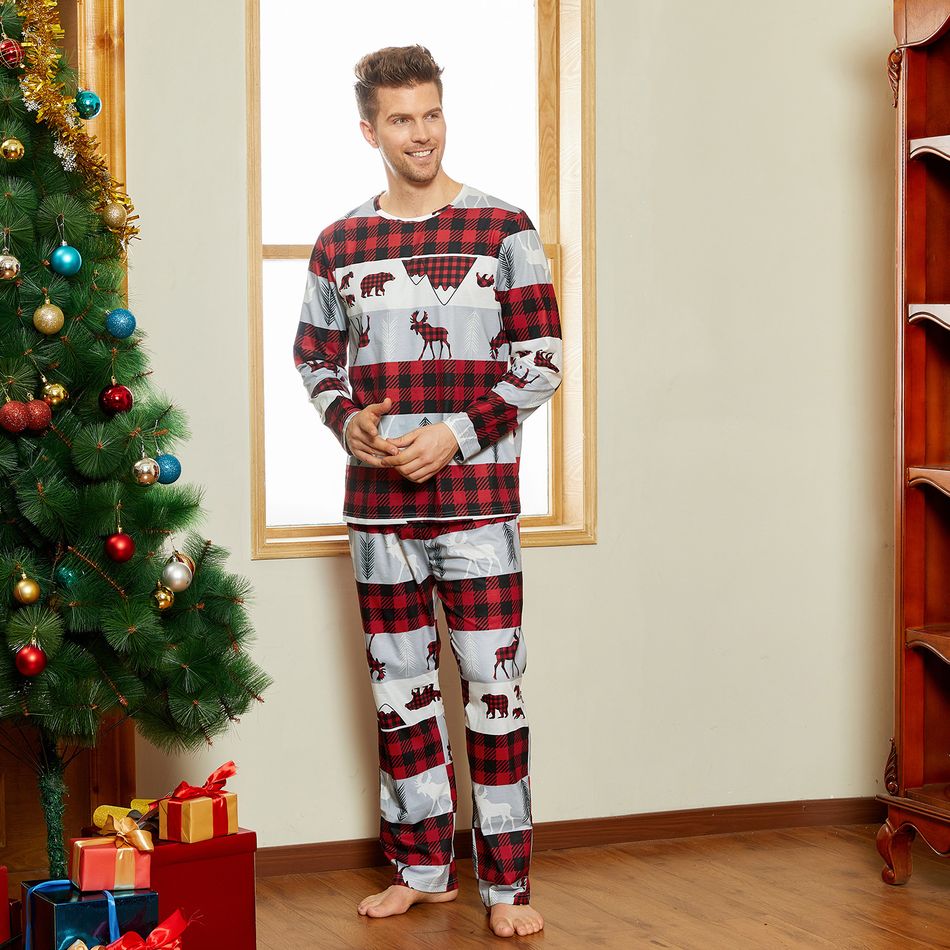 Natal Look de família Manga comprida Conjuntos de roupa para a família Pijamas (Flame Resistant) Multicolorido big image 12
