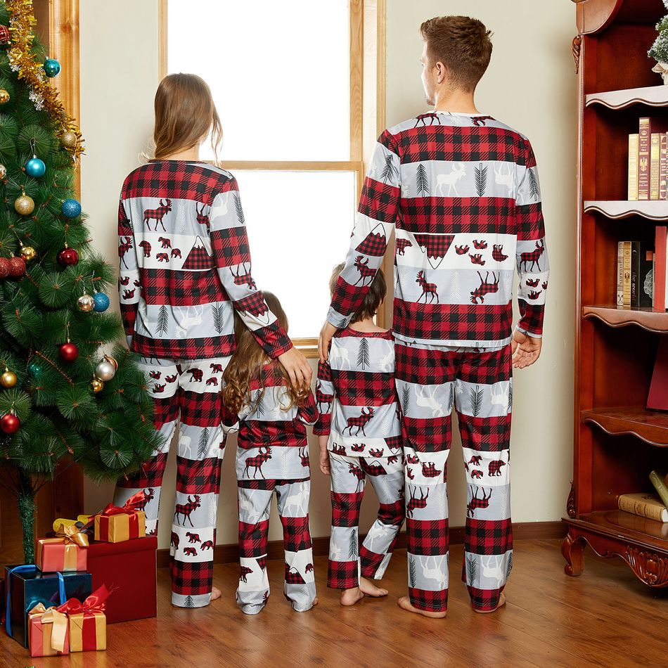 Natal Look de família Manga comprida Conjuntos de roupa para a família Pijamas (Flame Resistant) Multicolorido big image 13