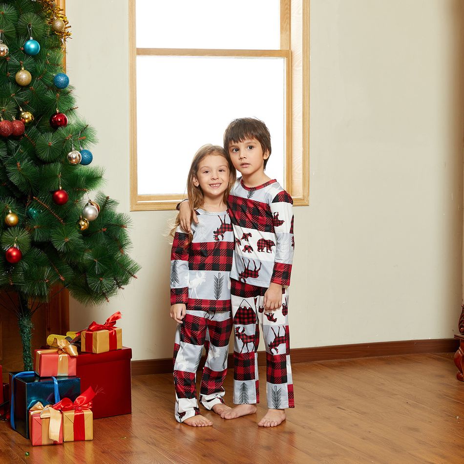 Natal Look de família Manga comprida Conjuntos de roupa para a família Pijamas (Flame Resistant) Multicolorido