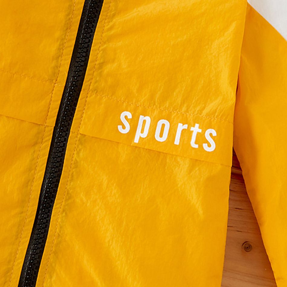 1pc Baby Boy Long-sleeve Sports Letter Coat & Jacket Ginger big image 4
