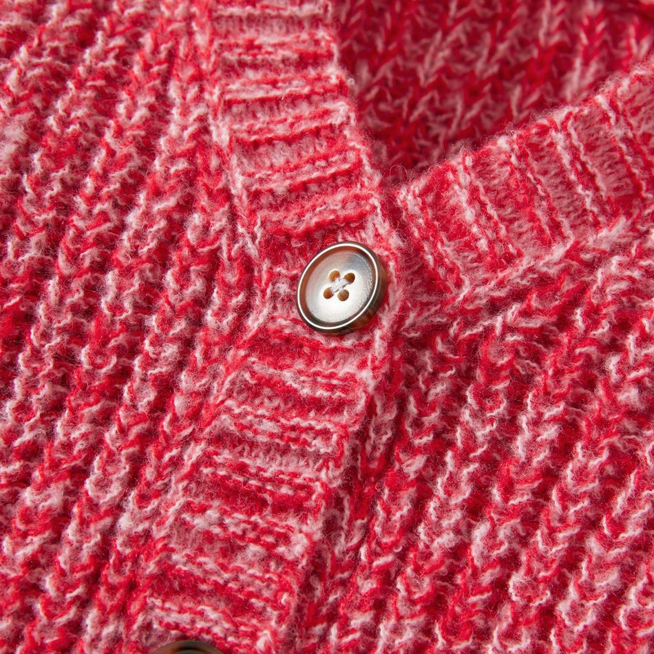Baby Knit Cardigans Button Sweater Coat Red/White big image 5