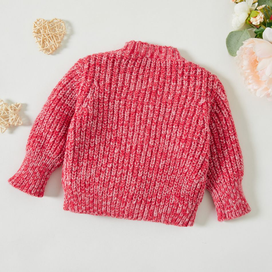 Baby Knit Cardigans Button Sweater Coat Red/White big image 3