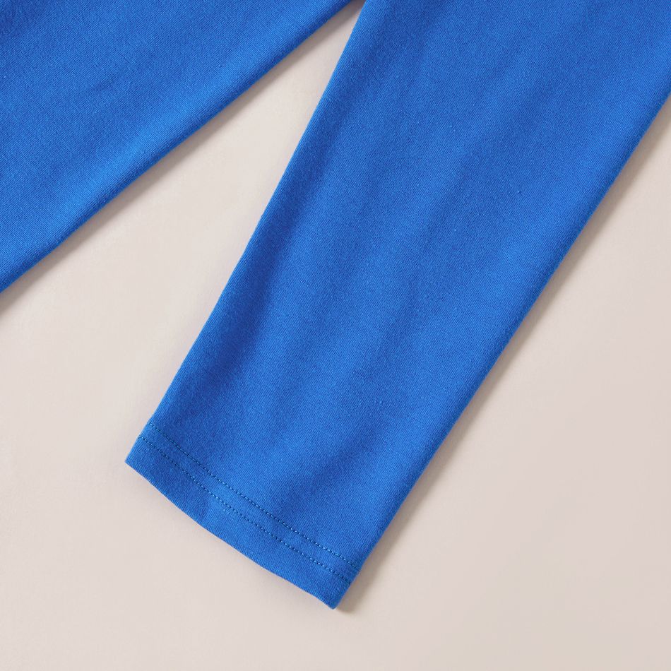 2 pièces Enfants Ensemble Fille Plantes et fleurs Tailleur-pantalon à manches longues Bleu big image 5