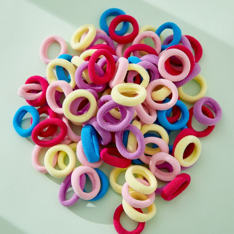 100 حزمة hairbands جميلة للفتيات متعدد الألوان big image 2