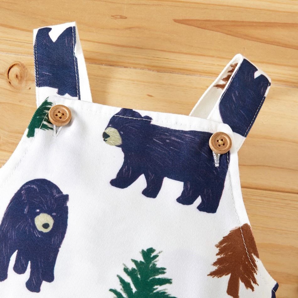 1 unidade Bebé Homem Urso Casual Jardineiras Multicolorido big image 2