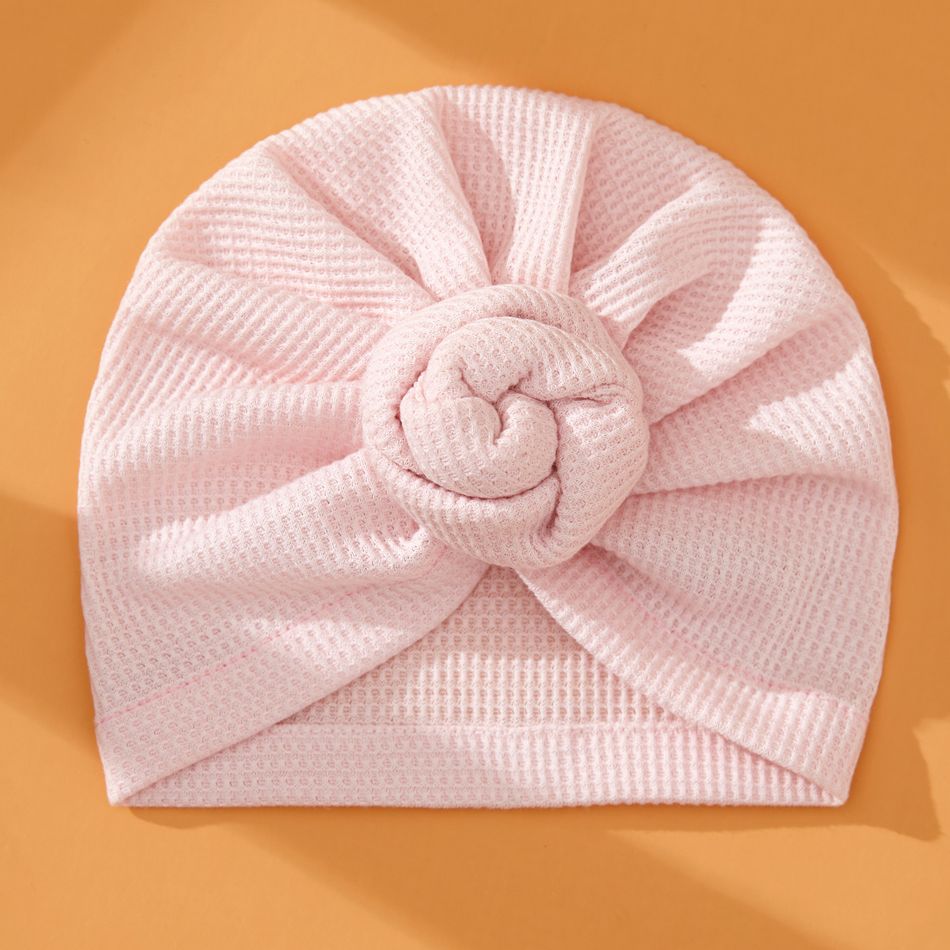 Baby Solid Waffle Hat Light Pink
