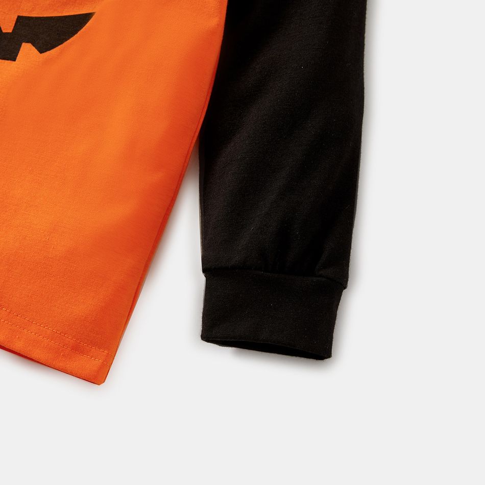 Halloween Graphic Print Long-sleeve Sibling Matching Pumpkin Sets Orange big image 7