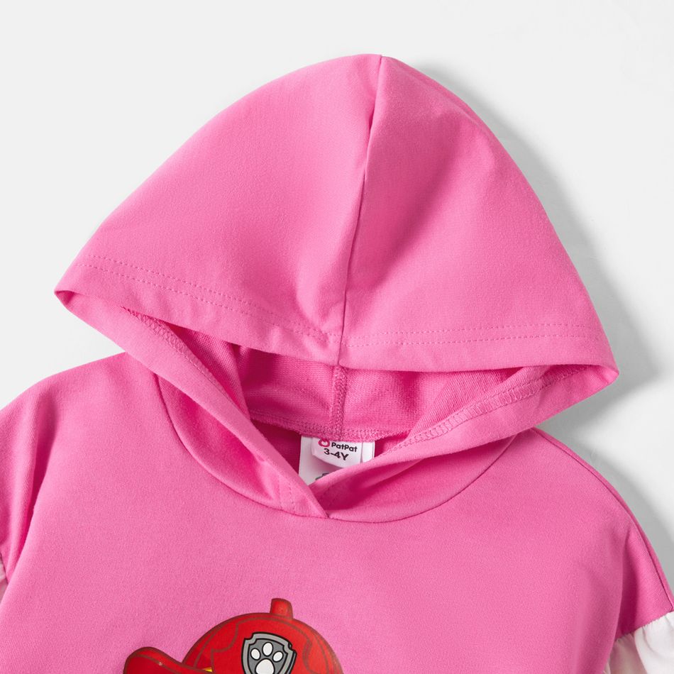 PAW Patrol Toddler Girl Rainbow Cotton Hooded Sweatshirt Pink big image 5