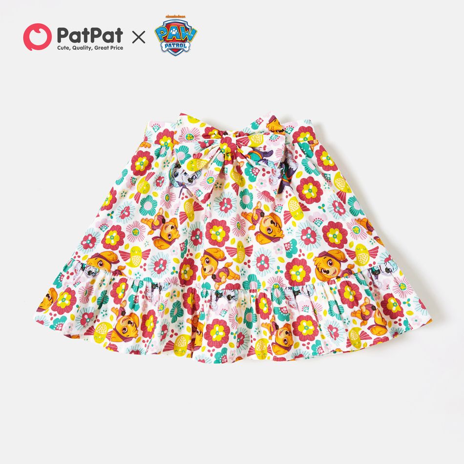 باو باترول طفل فتاة الأزهار كل انحاء تنورة القطن bowknot متعدد الألوان big image 1