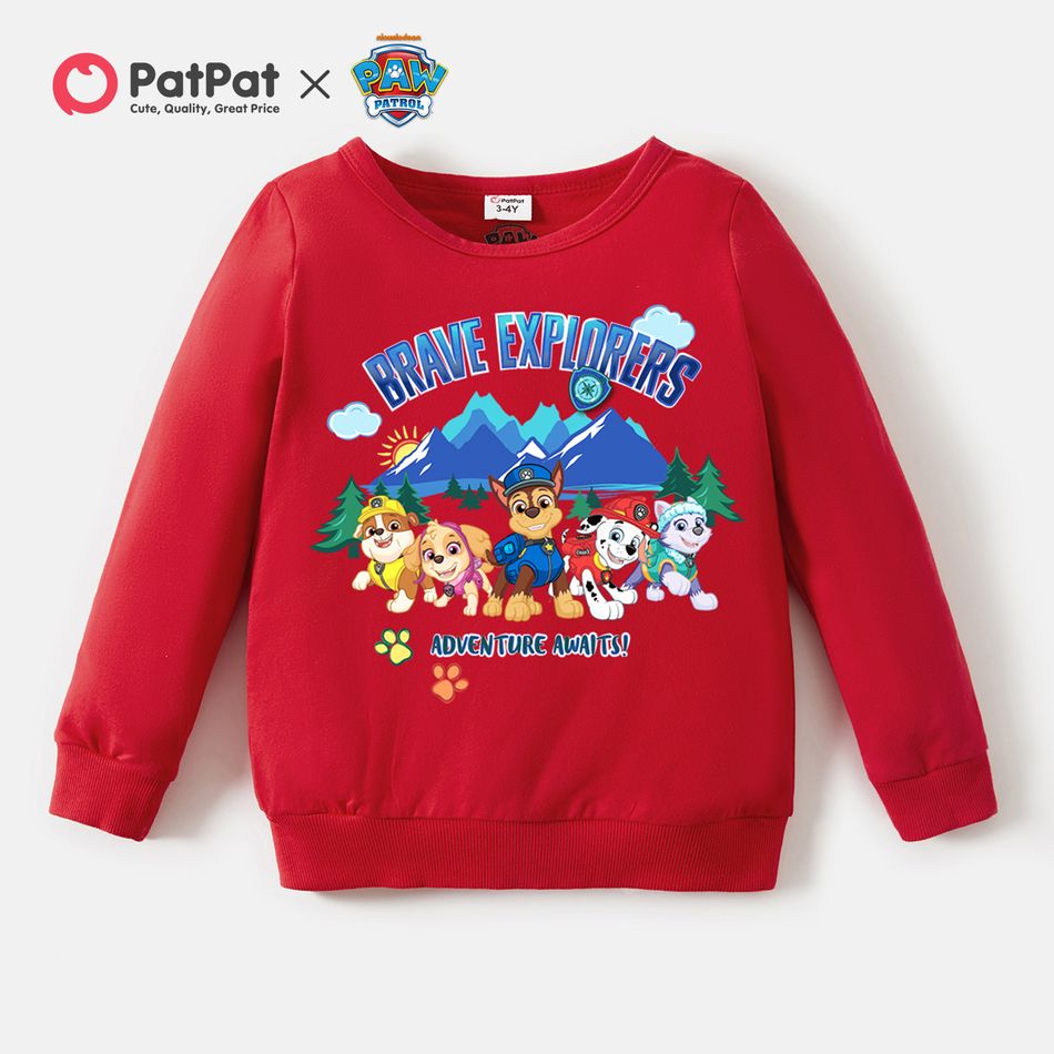 PAW Patrol Toddler Boy 'Pups Team' Cotton Sweatshirt Red