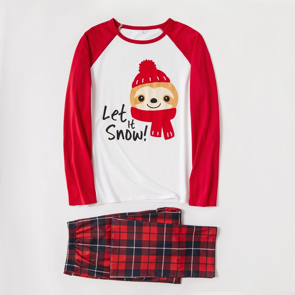 Natal Look de família Manga comprida Conjuntos de roupa para a família Pijamas (Flame Resistant) Vermelho/Branco big image 2