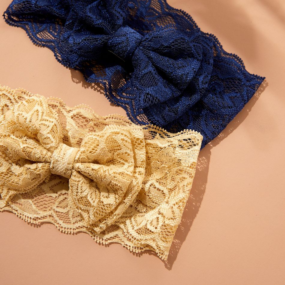 Baby / Toddler / Kid Bow Decor Lace Headband Champagne