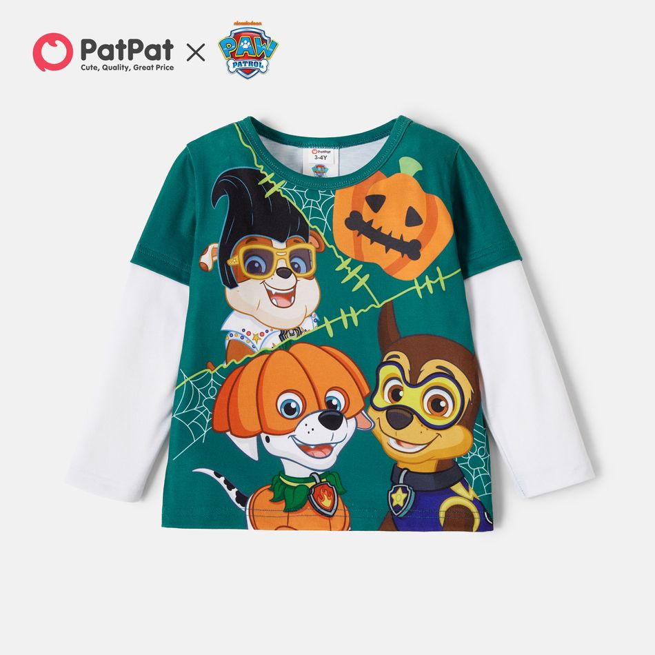 PAW Patrol Toddler Boy 2 in 1 Pumpkin Halloween Tee Army green