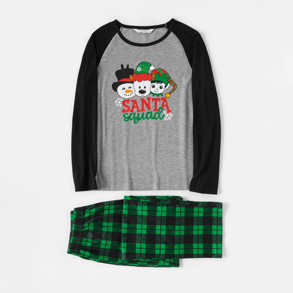 Natal Look de família Manga comprida Conjuntos de roupa para a família Pijamas (Flame Resistant) Verde big image 3