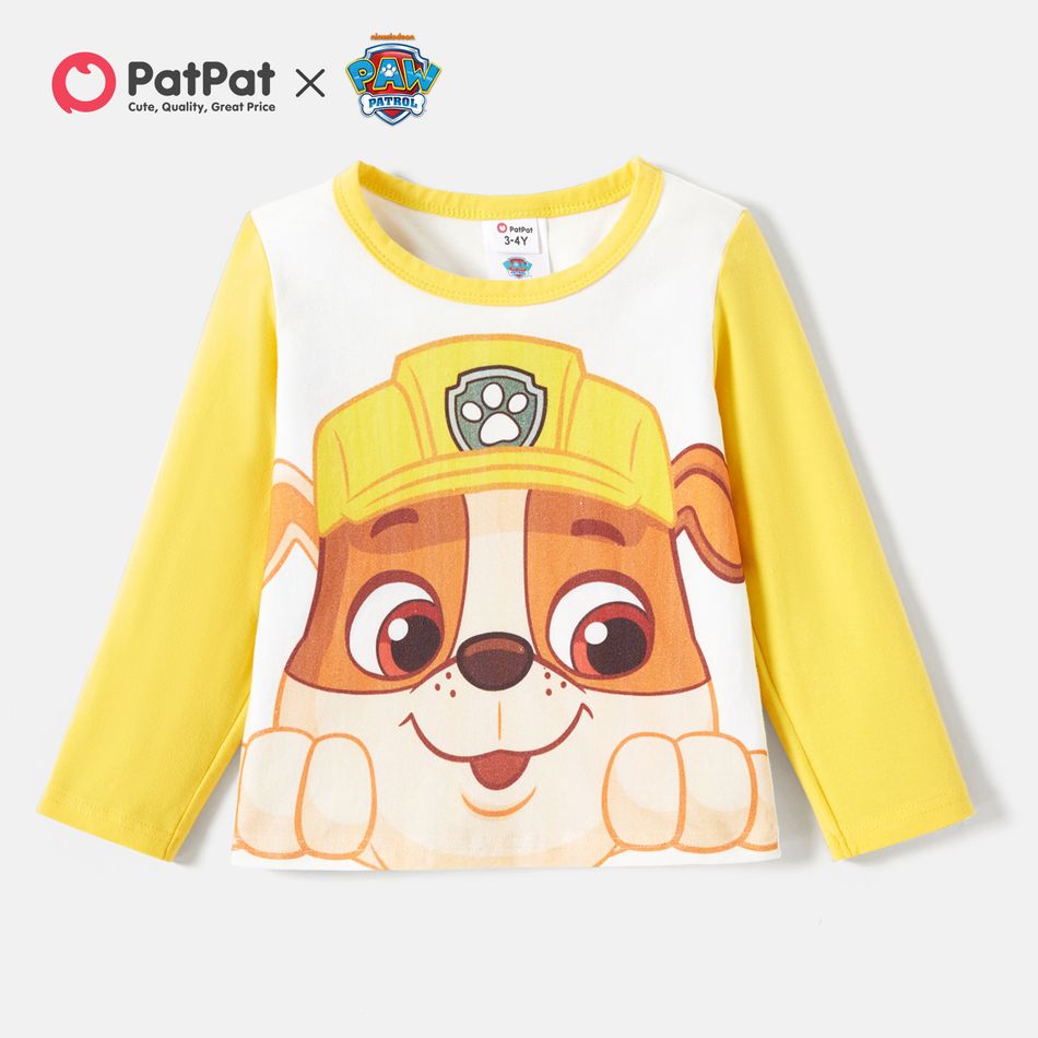 Patrulha Pata 1 unidade Criança Unissexo Infantil Cão Manga comprida T-shirts Amarelo