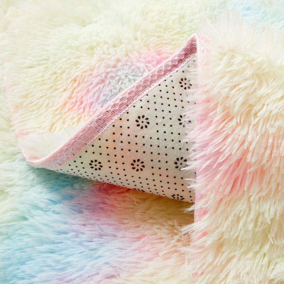 ovale casa comodino tappeto addensato camera dei bambini peloso scansione camera da letto del salone pieno di tavolino tatami tappeto rosa Multicolore big image 5