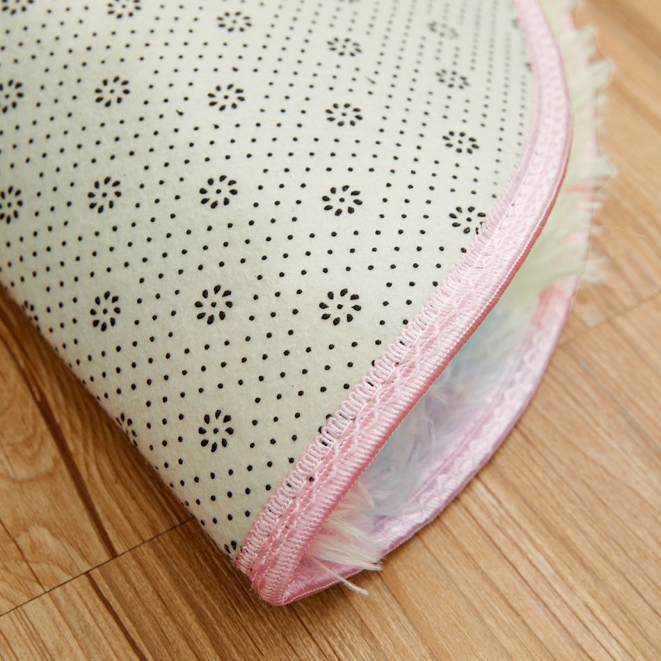 ovale casa comodino tappeto addensato camera dei bambini peloso scansione camera da letto del salone pieno di tavolino tatami tappeto rosa Multicolore big image 6