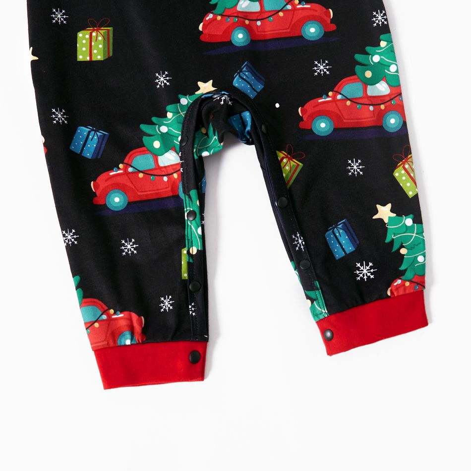Natal Look de família Manga comprida Conjuntos de roupa para a família Pijamas (Flame Resistant) Preto big image 12