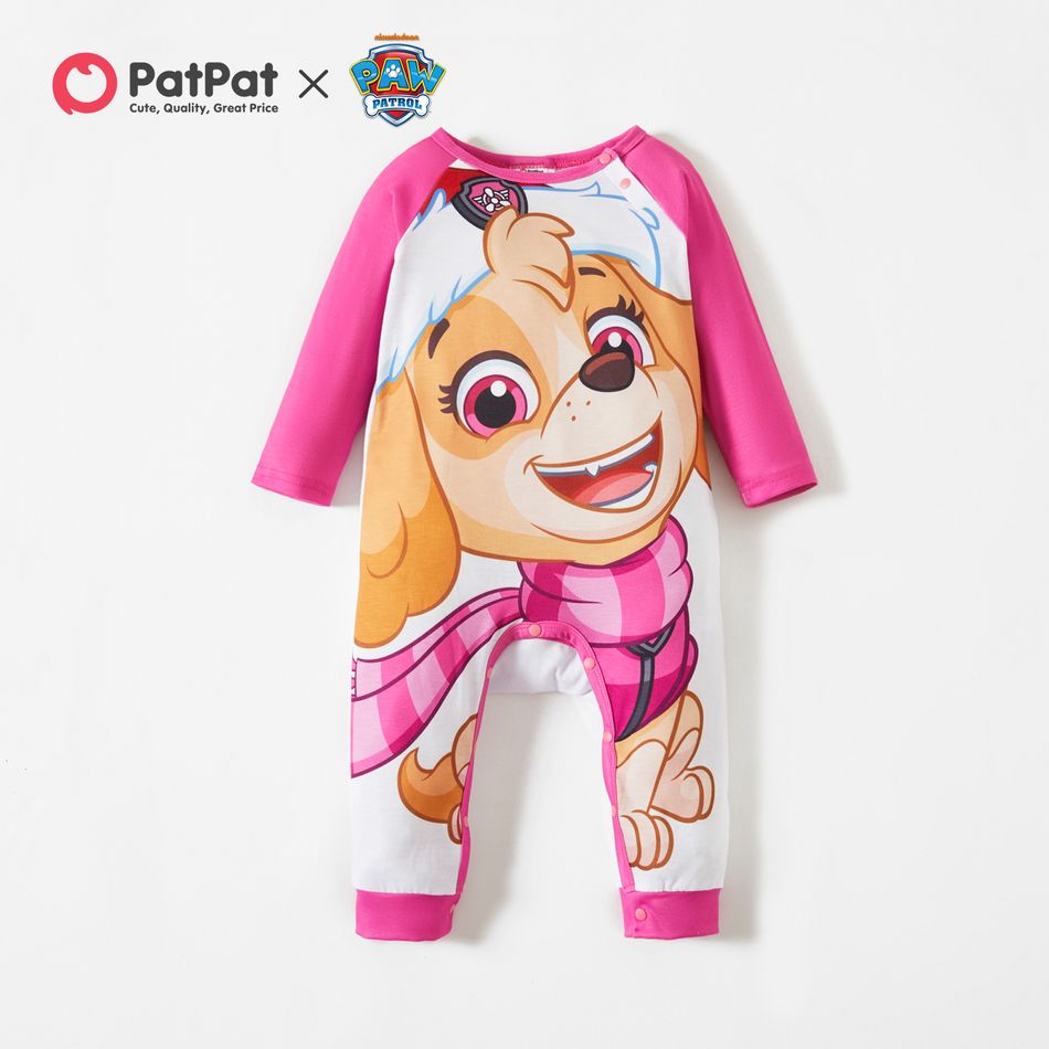 PAW Patrol Little Boy/Girl Merry Christmas Big Graphic Pups Team Jumpsuit Pink