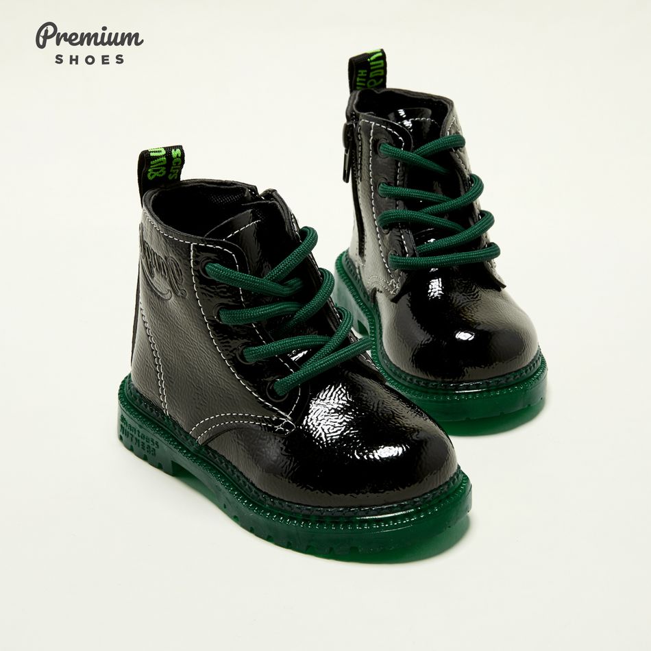 Toddler Solid Casual Boots Dark Green