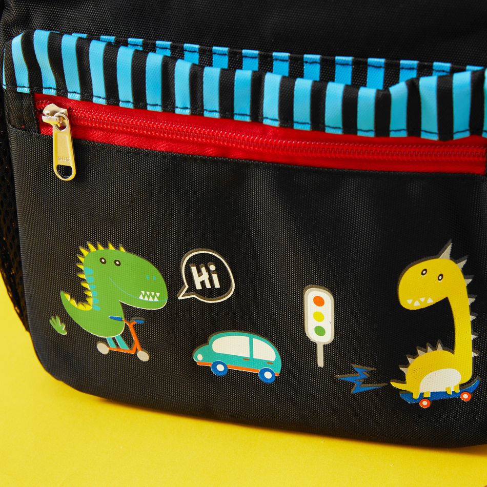 Baby Kids Cute Cartoon Print Backpack Toddler Square School Bag Travel Bag Black big image 7
