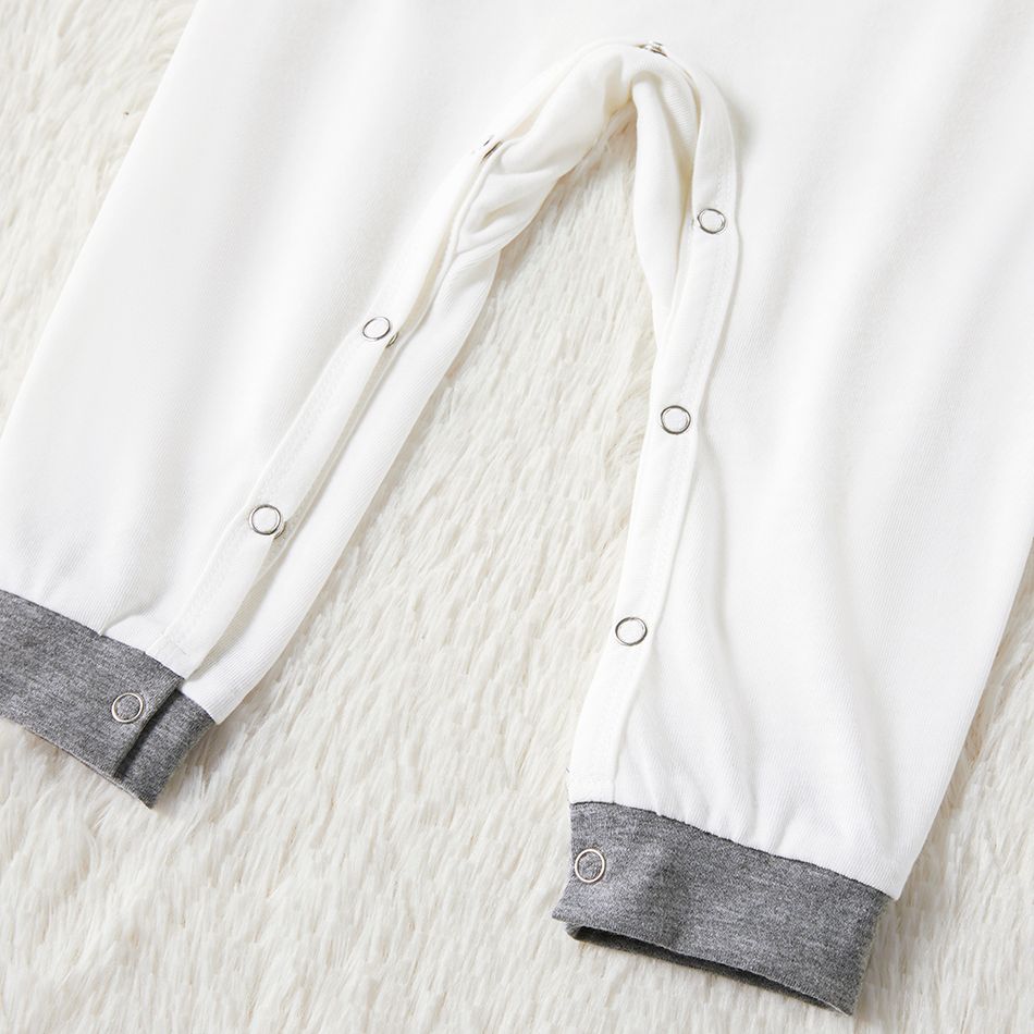 Christmas Reindeer and Letter Print Grey Family Matching Long-sleeve Pajamas Sets (Flame Resistant) MiddleAsh big image 10