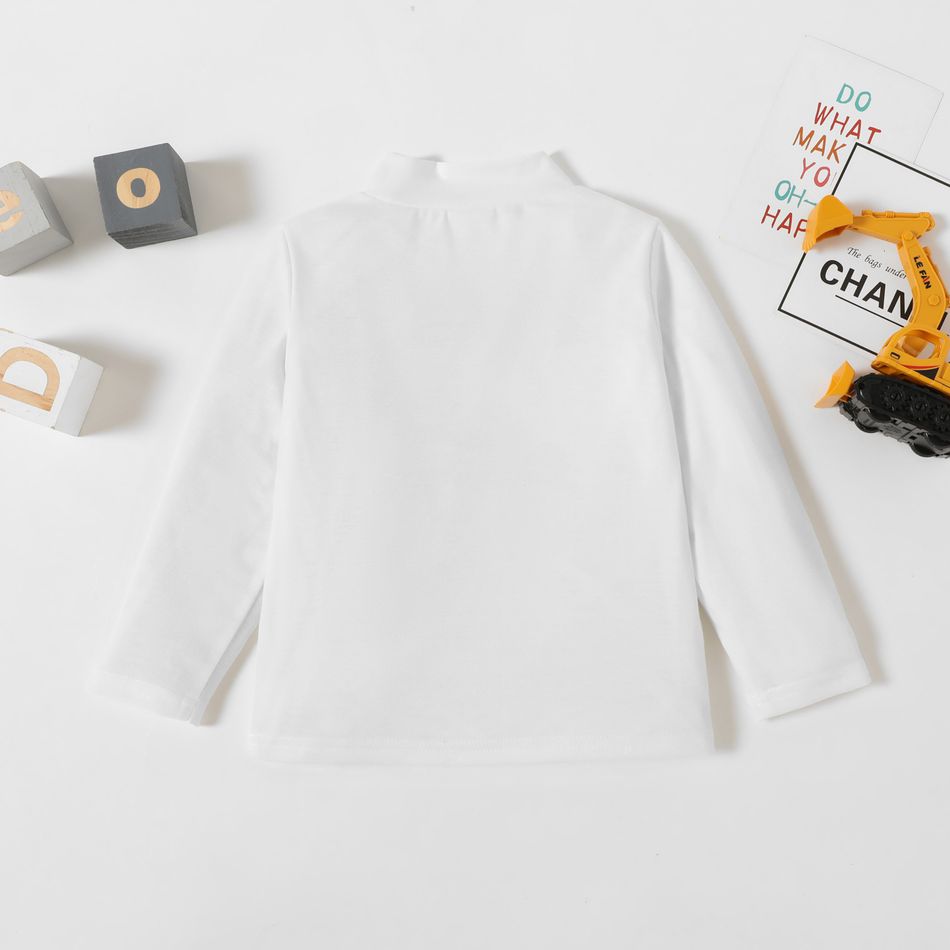Enfant en bas âge Garçon Décontracté Manches longues T-Shirt Blanc big image 3