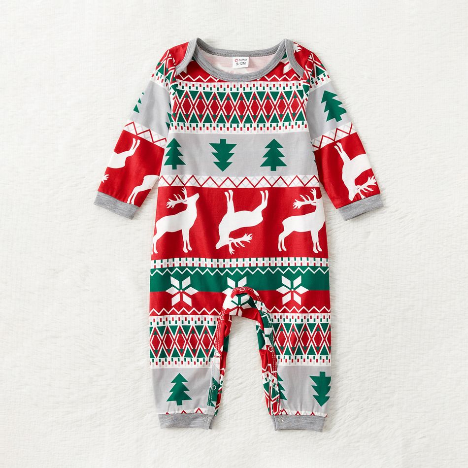 Family Matching Christmas Theme All Over Print Long-sleeve Pajamas Sets (Flame Resistant) Multi-color big image 8