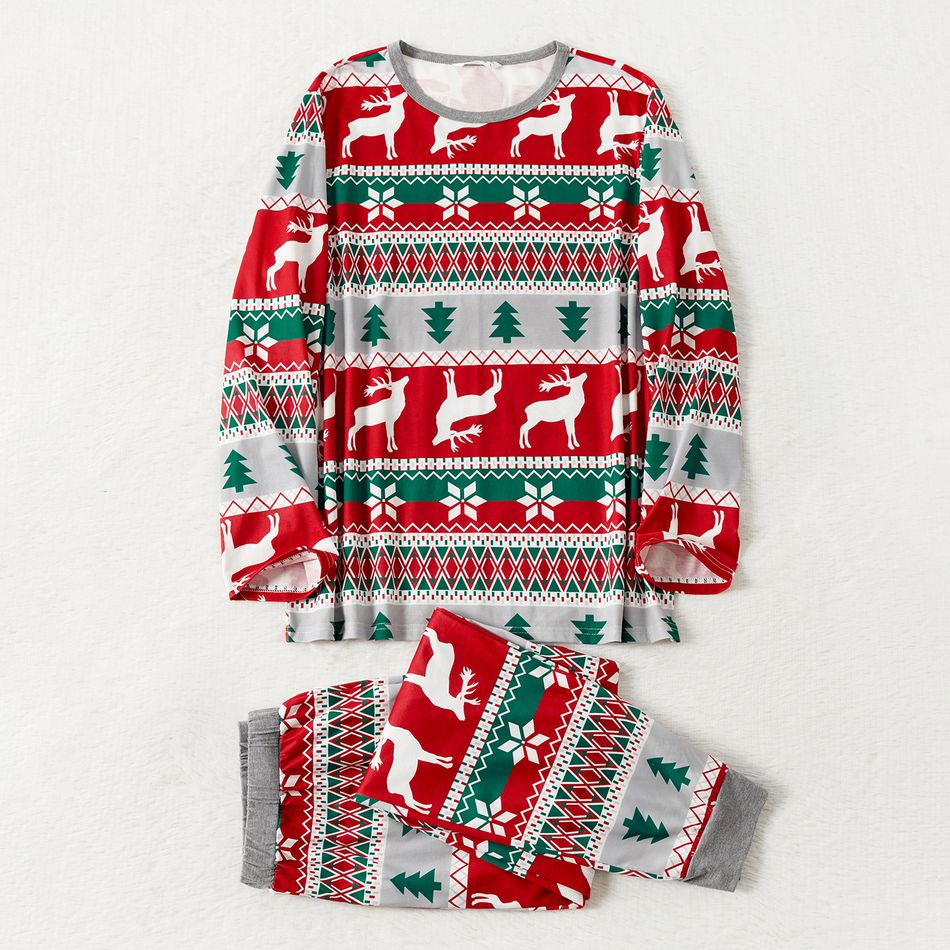 Family Matching Christmas Theme All Over Print Long-sleeve Pajamas Sets (Flame Resistant) Multi-color big image 3
