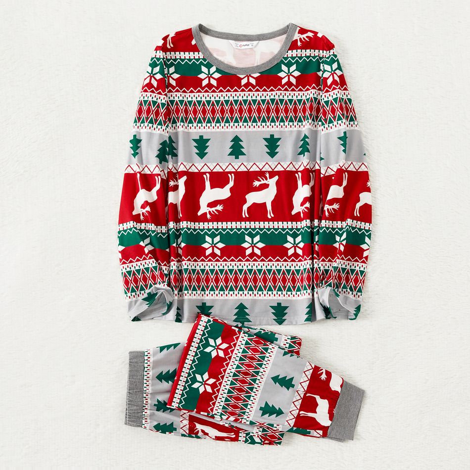 Family Matching Christmas Theme All Over Print Long-sleeve Pajamas Sets (Flame Resistant) Multi-color big image 2