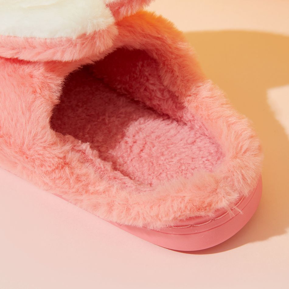 Toddler / Kid Cartoon Rabbit Warm Fleece-lining Slippers Pink big image 6