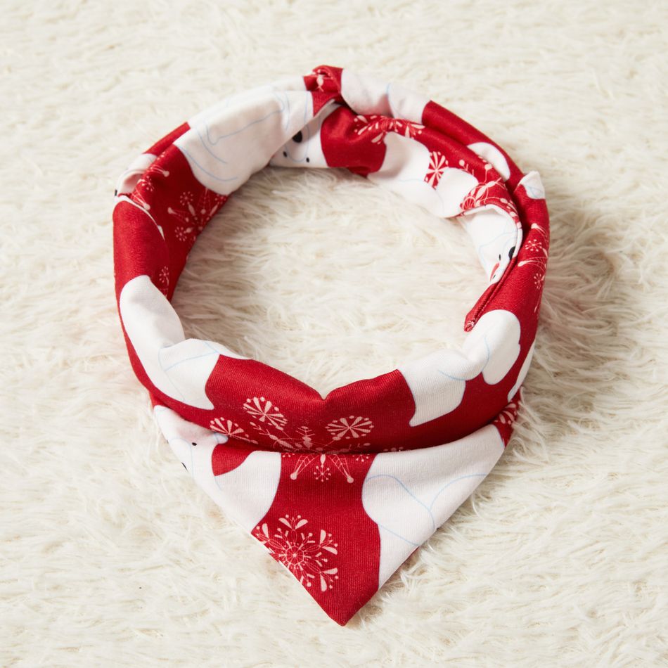 Christmas Polar Bear and Letter Print Red Family Matching Long-sleeve Pajamas Sets (Flame Resistant) Red/White big image 12