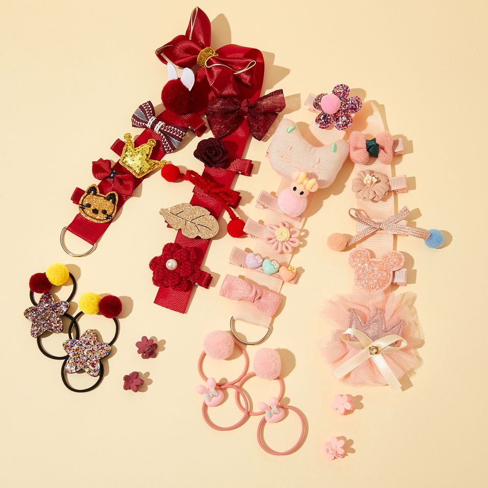 Multi-Style-Haar-Accessoire-Sets für Mädchen (die Öffnungsrichtung des Clips ist zufällig) Rosengold big image 3
